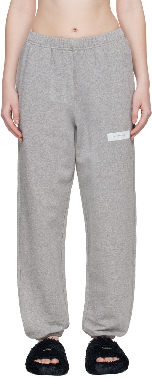 MM6 Maison Margiela Gray Unbrushed Cotton Sweatpants - Light Grey Mela - S52KA0563M25025853M