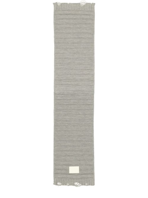 MM6 Maison Margiela Gray Wool Scarf - Light Grey Mela - S52TE0054M13040857M