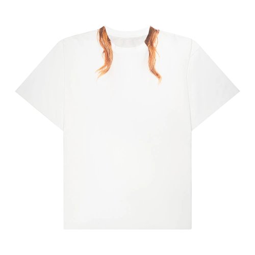 MM6 Maison Margiela Hair Print T-Shirt - SH0GC0066 M20048 101