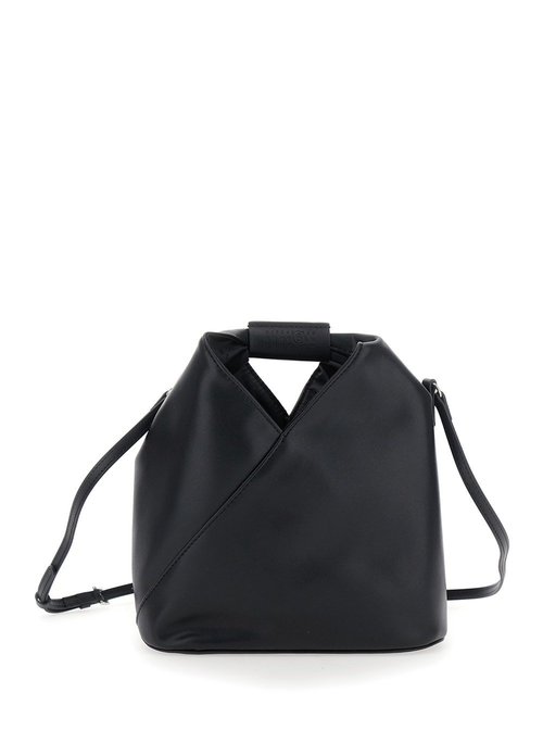 MM6 Maison Margiela japanese Black Crossbody Bag With Embossed Numeric Logo On The Handle And Adjustable Shoulder Strap In Ecoleather - SM60921P4313T8013