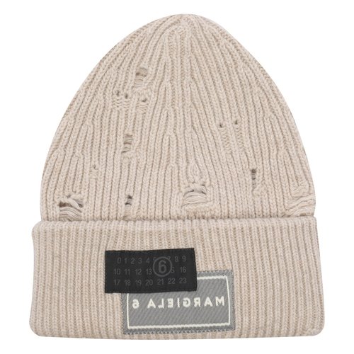 MM6 Maison Margiela Patch Logo Beanie - SH0TB0001M13138806M