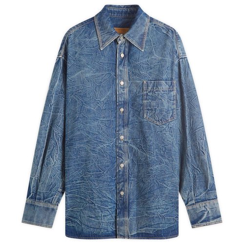 MM6 Maison Margiela Marble Effect Denim Overshirt - Blue - SH0DT0015S30460993