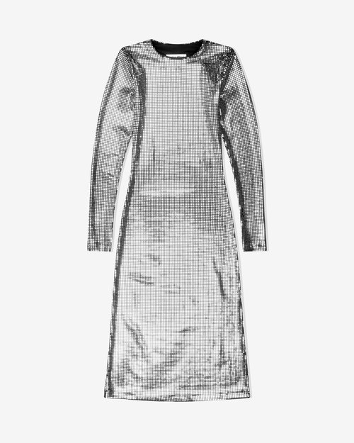MM6 Maison Margiela Metallic Midi Dress - Silver - S52DD0084S23734905