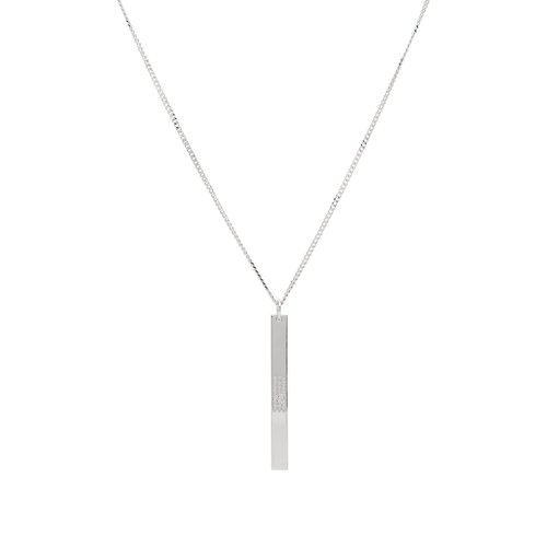 MM6 Maison Margiela Minimal Necklace - Polished palladi - SM6UU0092P6469951