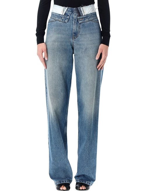 MM6 Maison Margiela Mm6 Double Waist Straight Jeans - Light Blue - S52LA0271M30058_965