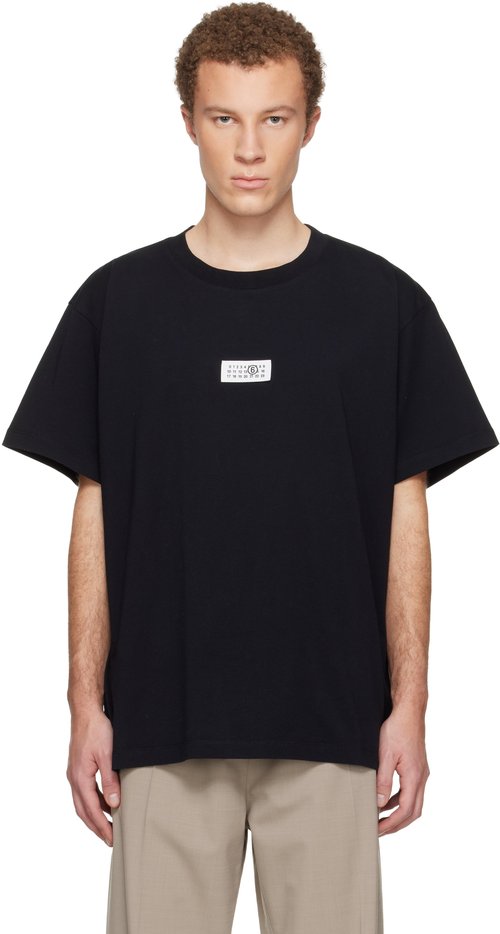 MM6 Maison Margiela Numeric Cotton T-shirt - Black - SH0GC0032 M20170900