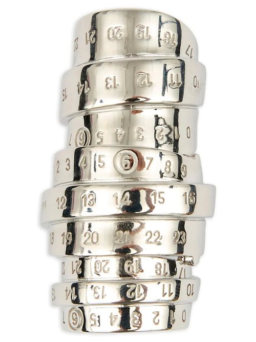MM6 Maison Margiela Numeric Triple Ring - SM7UQ0090P6627956