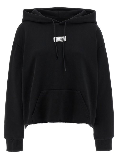MM6 Maison Margiela Logo Patch Hoodie - Black - S52GU0234M25025_900