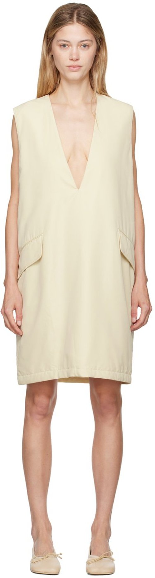 MM6 Maison Margiela Off-White Insulated Minidress - Off White - S52DD0042 M35151102