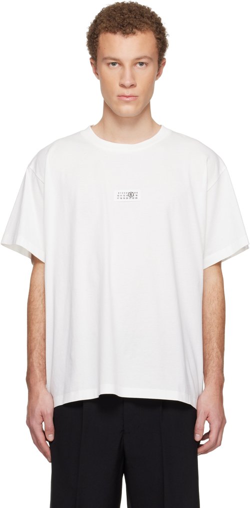 MM6 Maison Margiela Off-White Numeric Cotton T-shirt - Off White - SH0GC0032M20170_101