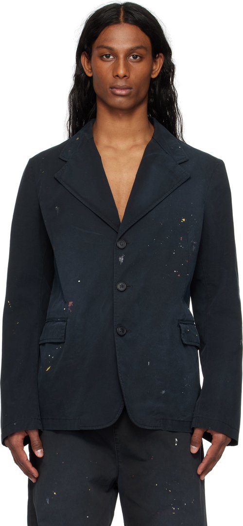 MM6 Maison Margiela Paint Splatter Blazer - Black - SH2BN0012 S78537900