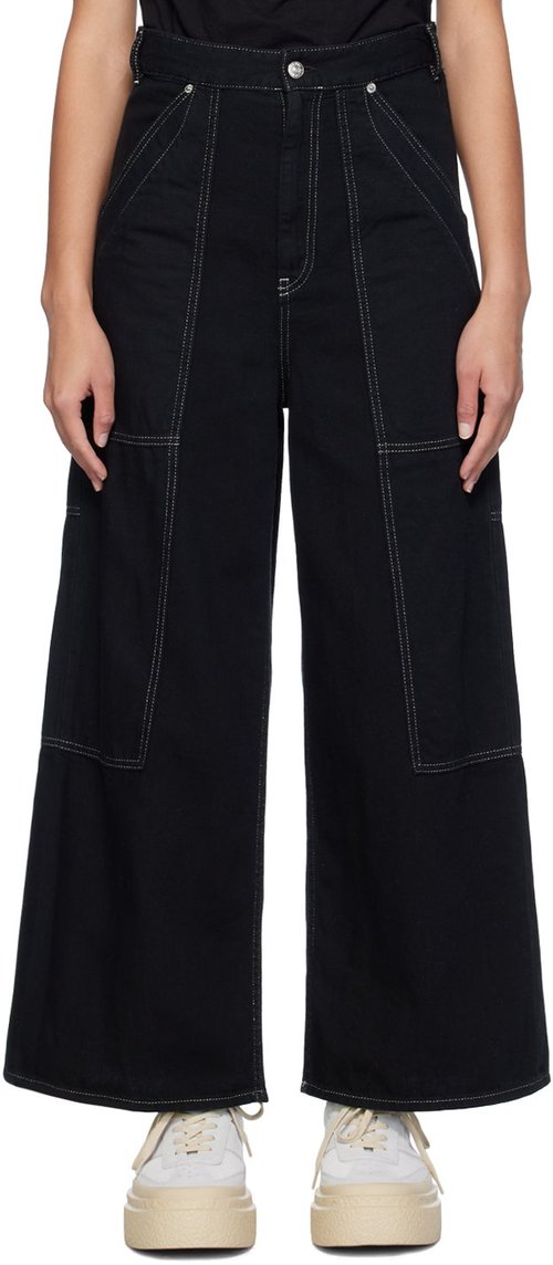 MM6 Maison Margiela Paneled Jeans - Black - S62LB0161 M30002900