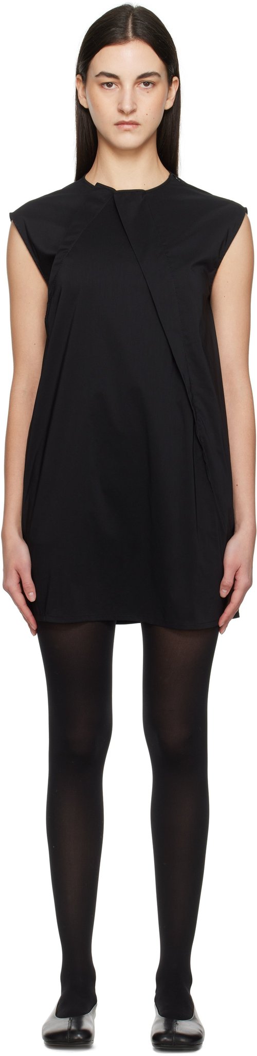 MM6 Maison Margiela Shirting Darting Minidress - Black - S52DA0066 M35043900