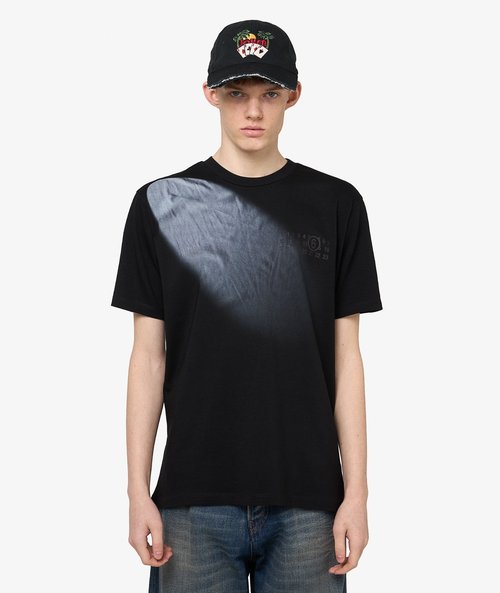 MM6 Maison Margiela Light Beam Cotton T-Shirt - Black - SH2GC0028-M20048-900