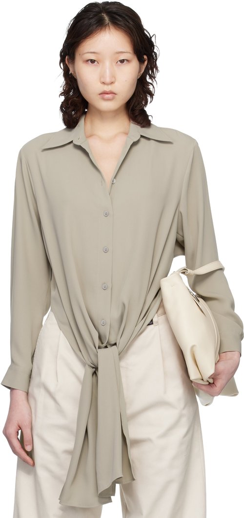 MM6 Maison Margiela Taupe Dual-Wear Shirt - Dune - S52DT0049 S43455115