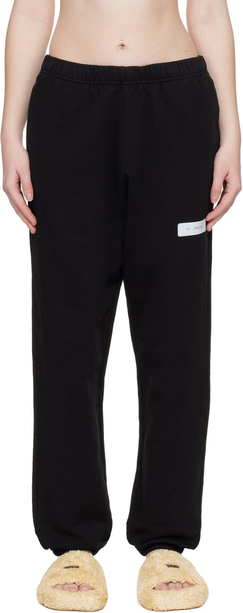 MM6 Maison Margiela Unbrushed Cotton Sweatpants - Black - S52KA0563 M25025900
