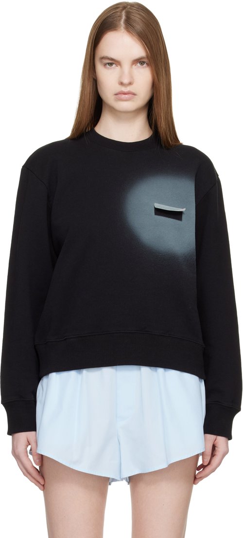 MM6 Maison Margiela Unbrushed Cotton Sweatshirt - Black - S52GU0251 M25014900