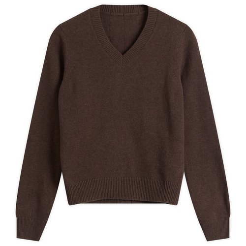 MM6 Maison Margiela V-Neck Knitted Jumper - Brown - S62HN0007-M13187-144