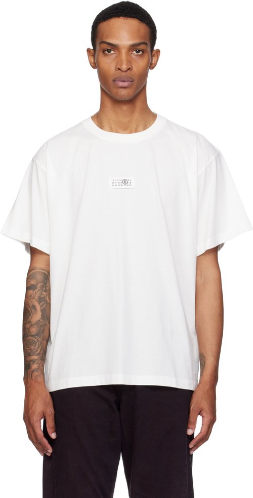 MM6 Maison Margiela White Cotton T-shirt - Off White - SH0GC0032 S24312101