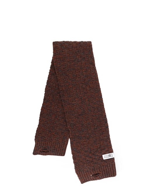 MM6 Maison Margiela Wool Blend Scarf With Distressed Effect - SH2TE0005M13174961