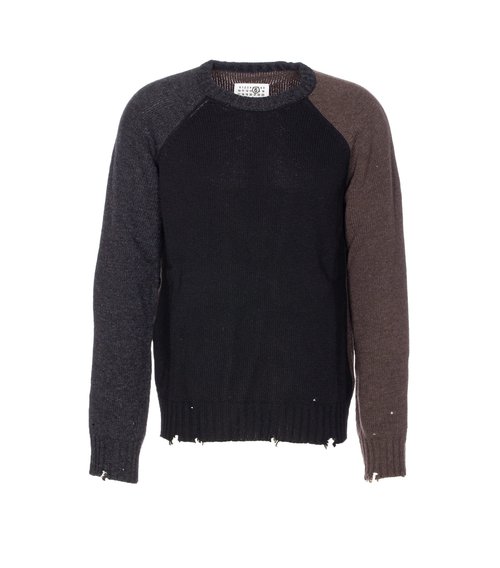 MM6 Maison Margiela Color Block Sweater - SH2HL0028M13160961