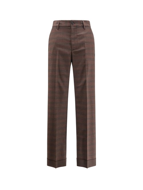 MM6 Maison Margiela & Checked Tailoring Trousers - Brown/Black - S52KA0536M35475001F