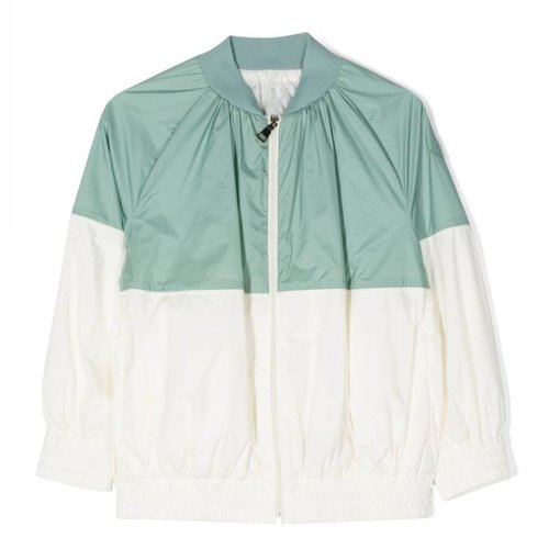 Moncler Aine Two-Tone Bomber Jacket - Green/Two Tone - I19541A00030-595FD-81B