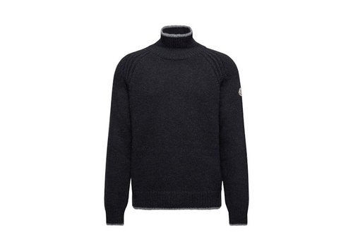 Moncler Alpaca & Wool Blend Turtleneck Jumper - Black