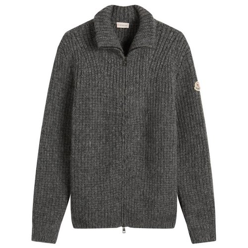 Moncler Alpaca Wool Zip Jumper - Grey - 9B00052M7751989