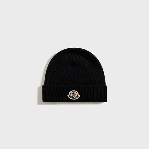 Moncler Beanie - Black - 3B70500A9342999