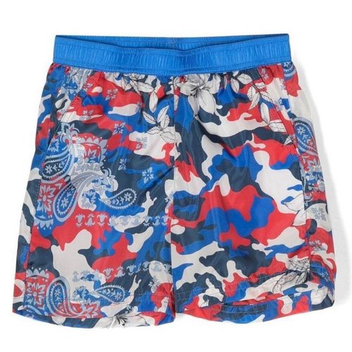 Moncler Camouflage Maya Sea Print Swim Shorts - Blue - I19512C00001596VWF70