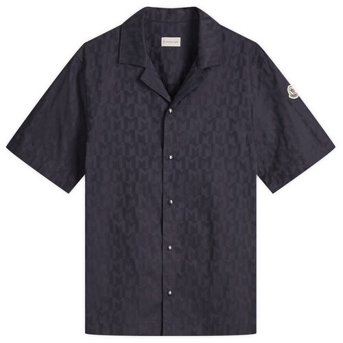 Moncler Cotton Monogram Jacquard Shirt - Navy - 2F00018598FKF77