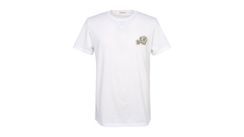 Moncler Double Logo Patch T-Shirt - White - 8C000358390Y001