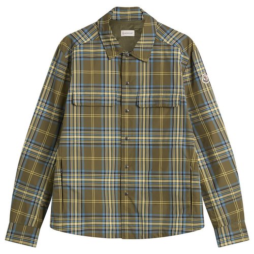 Moncler Eco Nylon Check Shirt Jacket - Green - 2F000M925801F81