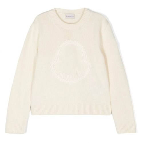 Moncler Embroidered Logo Wool And Cashmere Sweater - J29549C00003-M4281-034