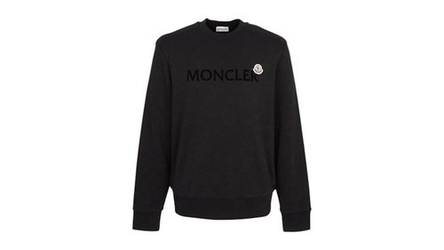 Moncler Flocked Logo Sweatshirt - Black - K2-091-8G00040-809KR-999