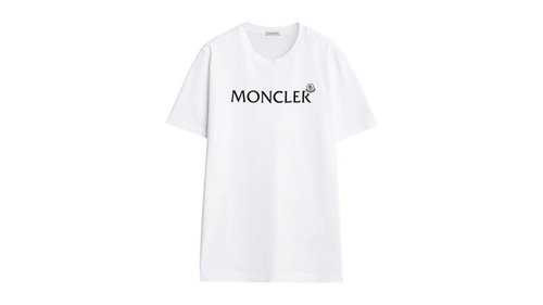 Moncler Flocked Logo T-Shirt - White - 8C000368390T001