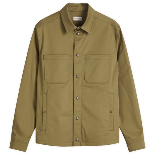 Moncler Gabardine Cotton Shirt - Green - 2F000225744881M