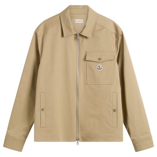 Moncler Gabardine Cotton Shirt Jacket - Beige - 2F0005744823248