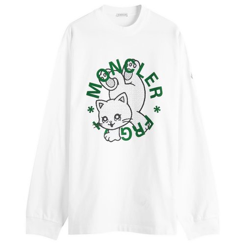 Moncler Genius x FRGMT Print Long Sleeve T-Shirt - White - 8D00001M3265001