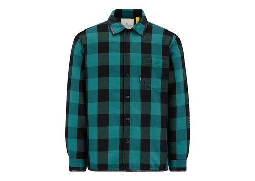Moncler Hiroshi Fujiwara x Fragment Simmon Down Shacket - Green Black Check - 209U1A00009M2316F89