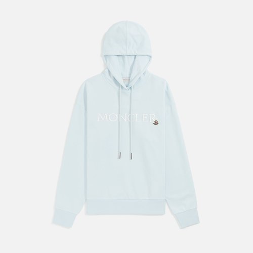 Moncler Hoodie Sweater - Light Blue - 0938K70S