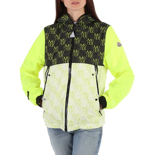 Moncler Ladies Open Taanlo Hooded Windbreak Jacket - Yellow - H10931A00113-59681-140