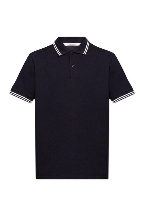 Moncler Logo Patch Short-Sleeve Polo Shirt 'Black