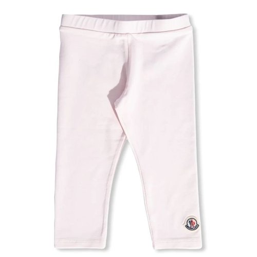 Moncler Logo-Patch Stretch-Cotton Leggings - Blue/Pink - J19518H00001-8790N-504