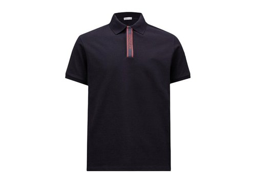 Moncler Logo Polo Shirt - Navy Blue - 10918A0000289A1677X