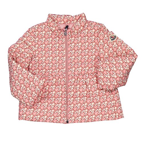 Moncler Logo Print Puffer Jacket - Blue/Pink - J19511A00024-597BZ-F50