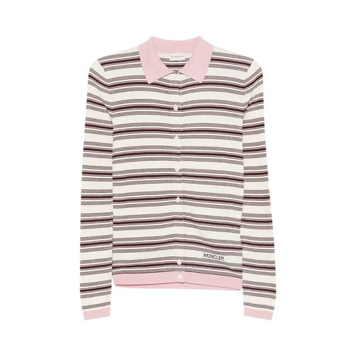 Moncler Long-Sleeve Striped Polo Shirt - 9A00004M9371F04
