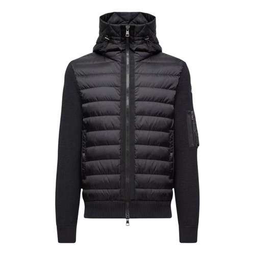Moncler Padded Wool Hoodie 24FW - Black - J2-091-9B50800-A9340-999