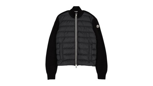 Moncler Padding Zip Up Cardigan - Black - 9B00006M1367999